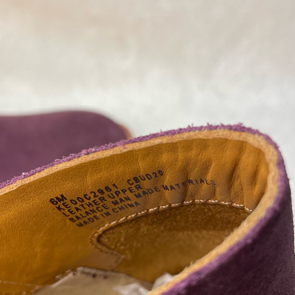 Kork-Ease Ryder Short Ankle Boots Purple‎ leather block heels NWOT B 215 - Picture 8 of 10